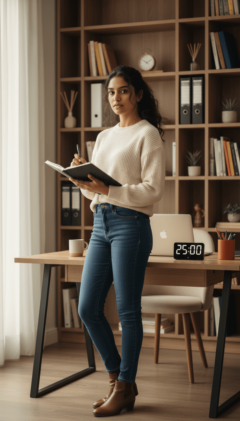 Student practicing visa interview questions with an advisor